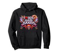 I Love 80s Bandas para el Pelo Retro Rock Divertido Amante de la música Retroceso Sudadera con Capucha