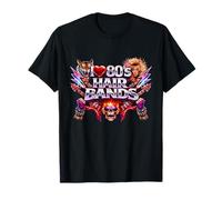 I Love 80s Bandas para el Pelo Retro Rock Divertido Retroceso Camiseta