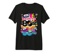 I Love 80's, Colorful Back To 80's Fashion Graphic Design Camiseta Premium