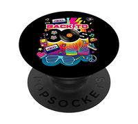 I Love 80's, Colorful Back To 80's Fashion Graphic Design PopSockets PopGrip Adhesivo