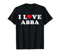 I Love Abba Matching Girlfriend & Novio Abba Nombre Camiseta