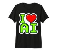 I Love AI Heart Ingeniero Especialista en Inteligencia Artificial Camiseta Premium