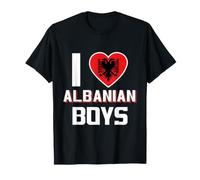 I Love Albanian Boys Albania Bandera Cultura Camiseta