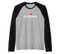 I Love Albuquerque - New Mexico - Throwback Design - Classic Camiseta Manga Raglan
