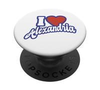 I Love Alexandria Louisiana PopSockets PopGrip Adhesivo
