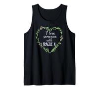 I Love Alguien con Fragile X Heart Floral Wreath Meme Camiseta sin Mangas