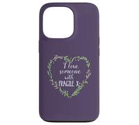 I Love Alguien con Fragile X Heart Floral Wreath Meme Carcasa para iPhone 13 Pro