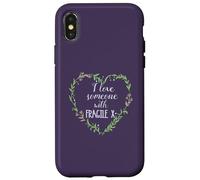 I Love Alguien con Fragile X Heart Floral Wreath Meme Carcasa para iPhone X/XS