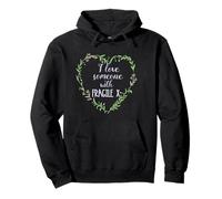 I Love Alguien con Fragile X Heart Floral Wreath Meme Sudadera con Capucha