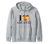 I Love Alicante España Corazón Bandera España Sudadera con Capucha