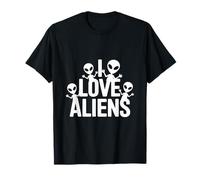 I Love Aliens Fun Enthusiast Space Design Camiseta