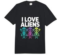 I Love Aliens Humor Galáctico Espacio Diversión Comfort Colors Adult Heavyweight T-Shirt