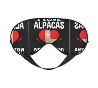 I Love Alpacas Antifaz para dormir para hombres y mujeres, máscara para dormir con correa fácilmente ajustable, cubierta de ojos nocturnos para viajes
