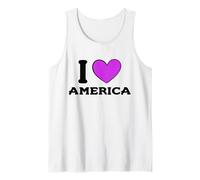 I Love America Patriotic USA 4 de Julio Americano Camiseta sin Mangas