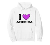 I Love America Patriotic USA 4 de Julio Americano Sudadera con Capucha