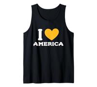 I Love America USA Orgulloso Americano 4 de Julio Camiseta sin Mangas