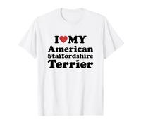 I Love American Staffordshire Terrier Camiseta