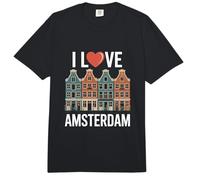 I Love Amsterdam Heart Canal Casas Comfort Colors Adult Heavyweight T-Shirt