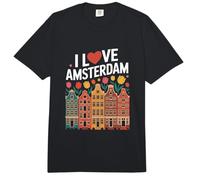 I Love Amsterdam Heart Tulips Casas Comfort Colors Adult Heavyweight T-Shirt