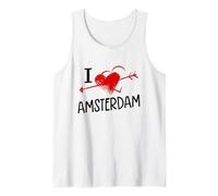 I Love Amsterdam Holanda Heart Arrow City Viaje holandés Camiseta sin Mangas
