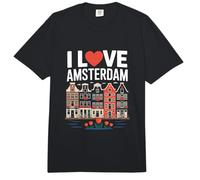I Love Amsterdam Tulip Canal Casas Comfort Colors Adult Heavyweight T-Shirt