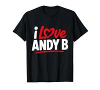 I Love Andy B | Primer Ministro | Política Linda del Reino Unido Camiseta gráfica económica, Hombre, Negro, XL