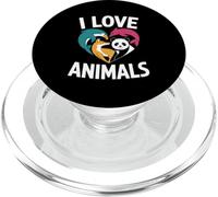 I Love Animals Delfín Zorro Panda Corazón PopSockets PopGrip para MagSafe
