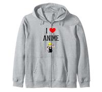 I Love Anime I Heart Anime Japonés Animación Anime Amante Sudadera con Capucha