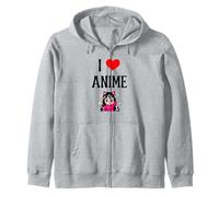 I Love Anime I Heart Anime Japonés Animación Anime Amante Sudadera con Capucha
