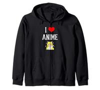 I Love Anime I Heart Anime Japonés Animación Anime Amante Sudadera con Capucha