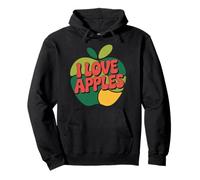 I Love Apples - Diseño Retro de Manzanas Sudadera con Capucha