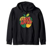 I Love Apples - Diseño Retro de Manzanas Sudadera con Capucha