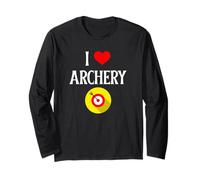 I Love Archery I Heart Tiro con Arco Amante de Flechas Amante del Arco Manga Larga