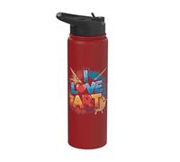 I Love Art Artist Pintor Amante del arte Pintura colorida Stainless Steel Insulated Water Bottle