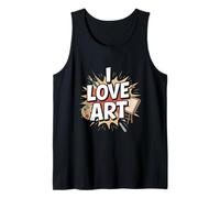 I Love Art Artista Pintor Pintura Colorida Arte Camiseta sin Mangas