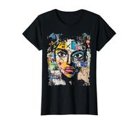 I Love Art School Hombres Mujeres 90s Graffiti Abstracto Camiseta gráfica económica, Mujer, Negro, XS