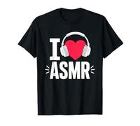 I Love ASMR Cute Heart Auriculares Audio Relax Camiseta