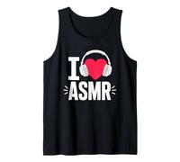 I Love ASMR Cute Heart Auriculares Audio Relax Camiseta sin Mangas