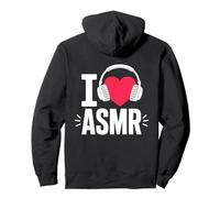I Love ASMR Cute Heart Auriculares Audio Relax Sudadera con Capucha