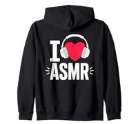 I Love ASMR Cute Heart Auriculares Audio Relax Sudadera con Capucha