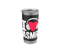 I Love ASMR Cute Heart Auriculares Audio Relax Vaso térmico de acero inoxidable de doble pared