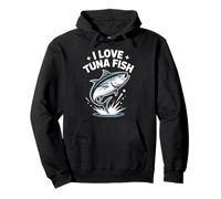 I Love Atún Fish Bold Statement Fishing Sudadera con Capucha