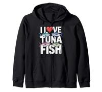 I Love Atún Fish Ocean Enthusiast Design Sudadera con Capucha