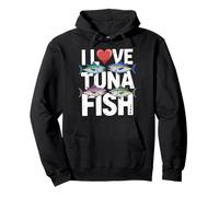 I Love Atún Fish Ocean Enthusiast Design Sudadera con Capucha