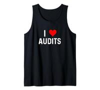 I Love Audits - Auditoría Interna del corazón Cumplimiento de la auditoría Evaluación de riesgos Camiseta sin Mangas
