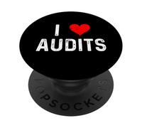 I Love Audits - Auditoría Interna del corazón Cumplimiento de la auditoría Evaluación de riesgos PopSockets PopGrip Adhesivo