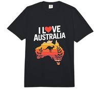 I Love Australia Canguro Atardecer Silueta Comfort Colors Adult Heavyweight T-Shirt