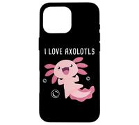 I Love Axolotls - Cute Amphibian Salamander Cartoon Graphic Carcasa para iPhone 16 Pro MAX