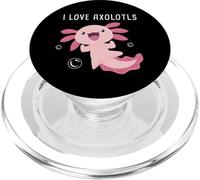 I Love Axolotls - Cute Amphibian Salamander Cartoon Graphic PopSockets PopGrip para MagSafe