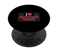I Love Backstage Passes Concert Music Event Access - PopSockets PopGrip Adhesivo